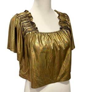 Queen Of Sparkles Gold Iridescent Shirt